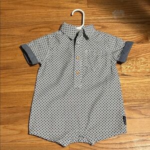 Ben Sherman Black and White Checkered Bodysuit